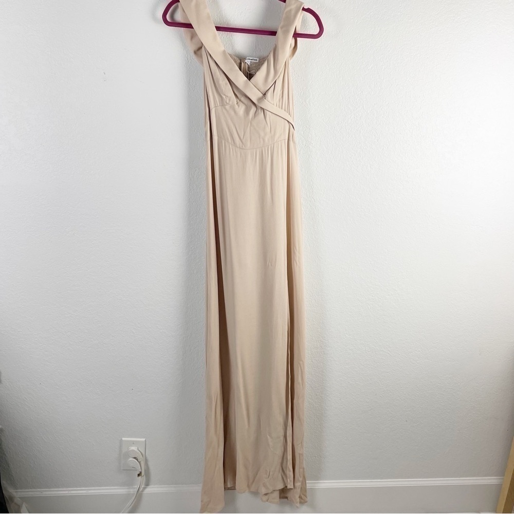 Reformation Redford Maxi Dress in Champagne Cream Size 6